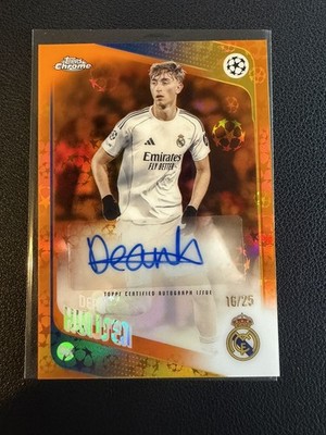 Topps Chrome UCC Dean Huijsen Real Madrid Auto /25 Logofractor