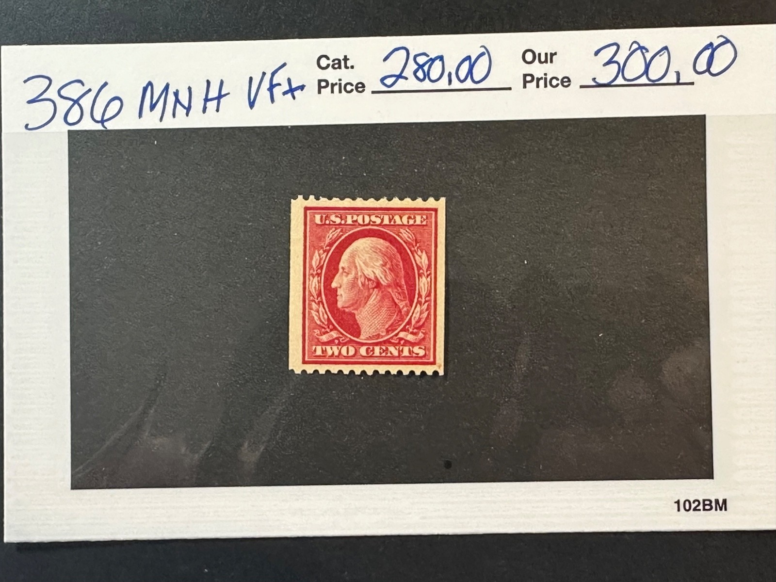 Scott #  386 MNH VF+  2024 Scott Catalogue Value $ 280.00