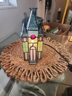 Vintage Stained Glass Church Chapel Lamp, 9.5" Tall