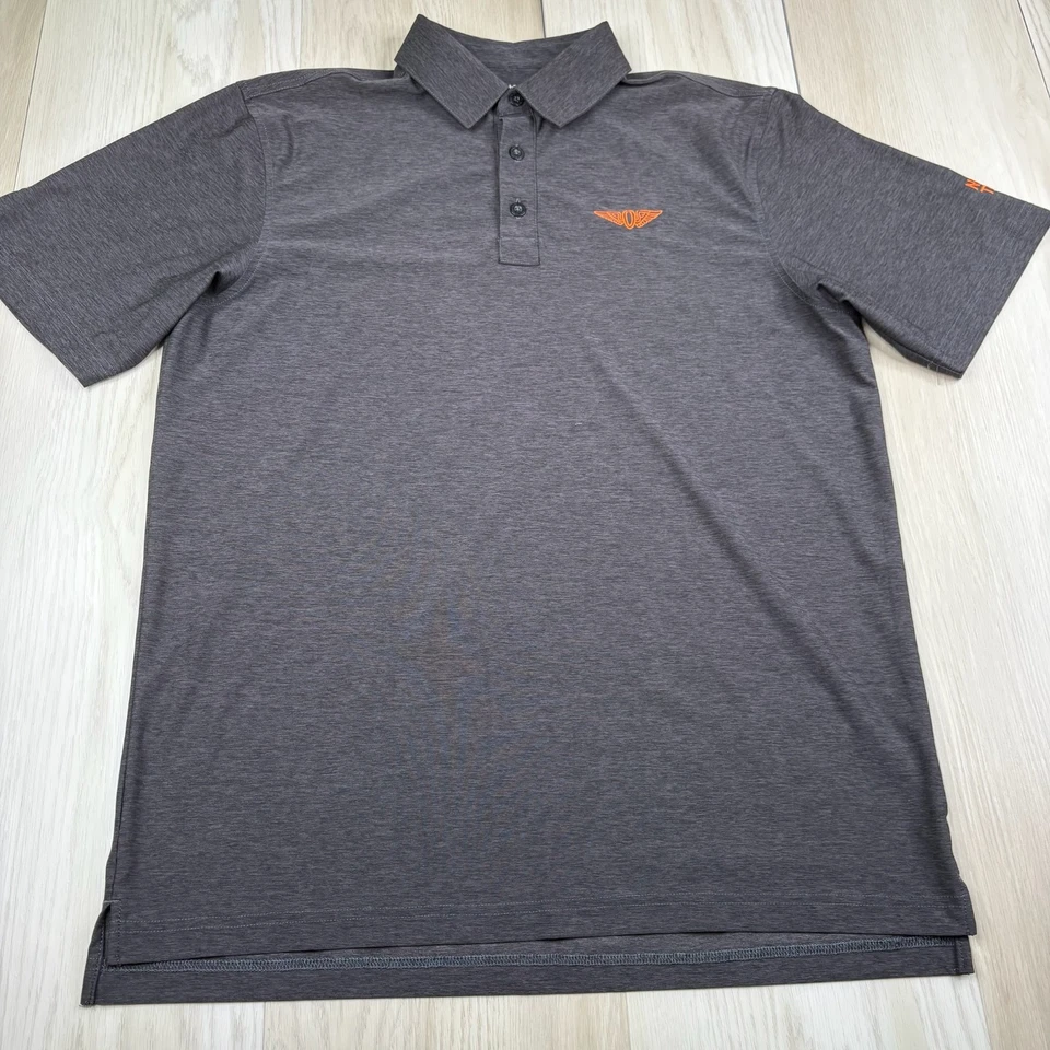 Camisa polo de golf recta para hombre gris rendimiento The Olympic Club talla M Foto 2 de 4