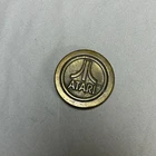 Vintage 1981 Atari Brass Belt Buckle Lee NYC Warner Communications Video Game