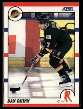 1990-91 Score American #55 Dan Quinn Vancouver Canucks