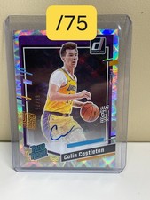 🏀 Colin Castleton RC 2023-24 Panini Donruss Purple Laser Auto /75 LA Lakers