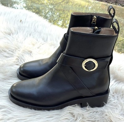 Boss NWOT Iryna Black Leather Bootie Sz 40, 10 US