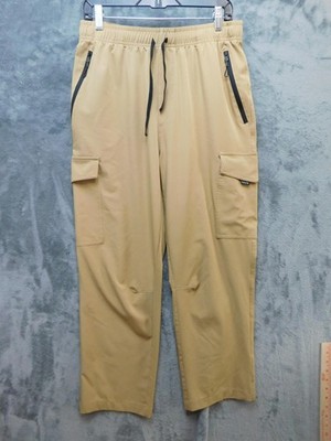 Baleaf Pants Mens Large Tan Cargo Hiking Jogger Stretch Zip Pocket Athletic