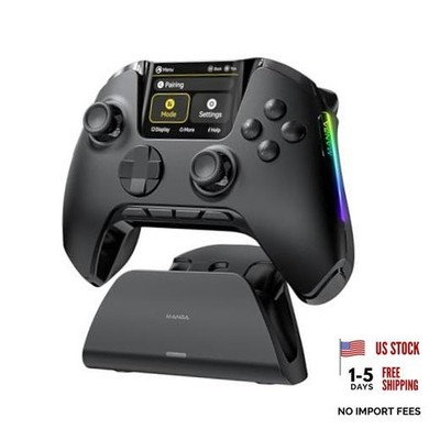 One Interactive Screen Wireless Gaming Controller for PC/Switch/Switch Black