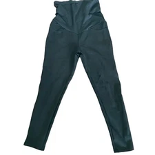 Lark + Grey Maternity Stretch Panel Pregnancy Pull-on Black Jegging Leggings. M