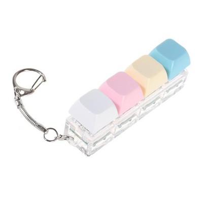 Schlüsselanhänger Fidget Keyboard mit vier Tasten und lebendigen RGB-Leuchten