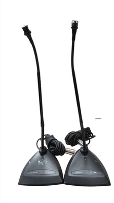 Lot of 2 Shure Microflex MX412D/S Desktop Gooseneck Microphone