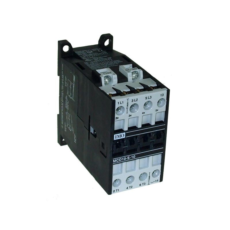 Contacteur tripolaire MCD14 IMO 5.5KW bobine 24VDC 14A 1NO pour moteur triphasé