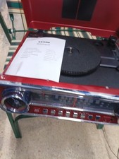 ION Mustang LP 4-in-1 Vinyl Record Player Turntable - Red