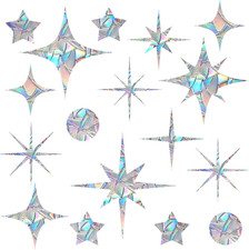 51 Pieces Window Decals for Bird Strikes - Suncatcher Rainbow Static Clings