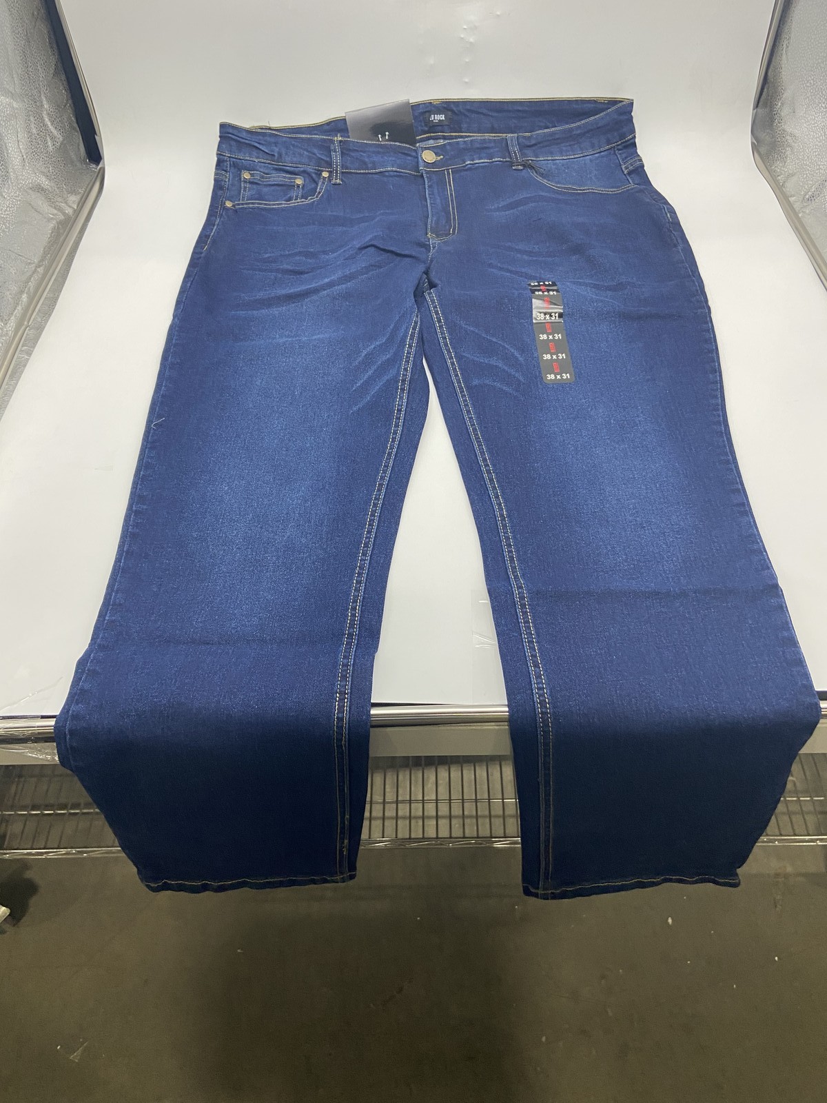 МУЖСКИЕ ДЖИНСЫ BLU ROCK DENIM FLEX - РАЗМЕР 38X31 - СРЕДНЕ-СИНИЙ 6890₽