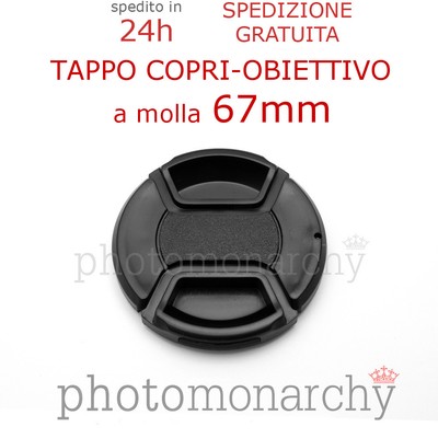 Coperchio Tappo copri obiettivo molla PRO diam 67mm 67