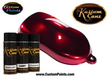 Kustom Canz DEEP RED CANDY 12 oz AEROSOL CAN KIT Custom Paint, HOK, Autopaint