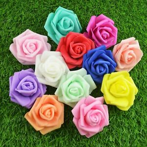 Large 6cm Foam Rose Heads Artificial Flower Heads Wedding Decoration 10-100 PCS