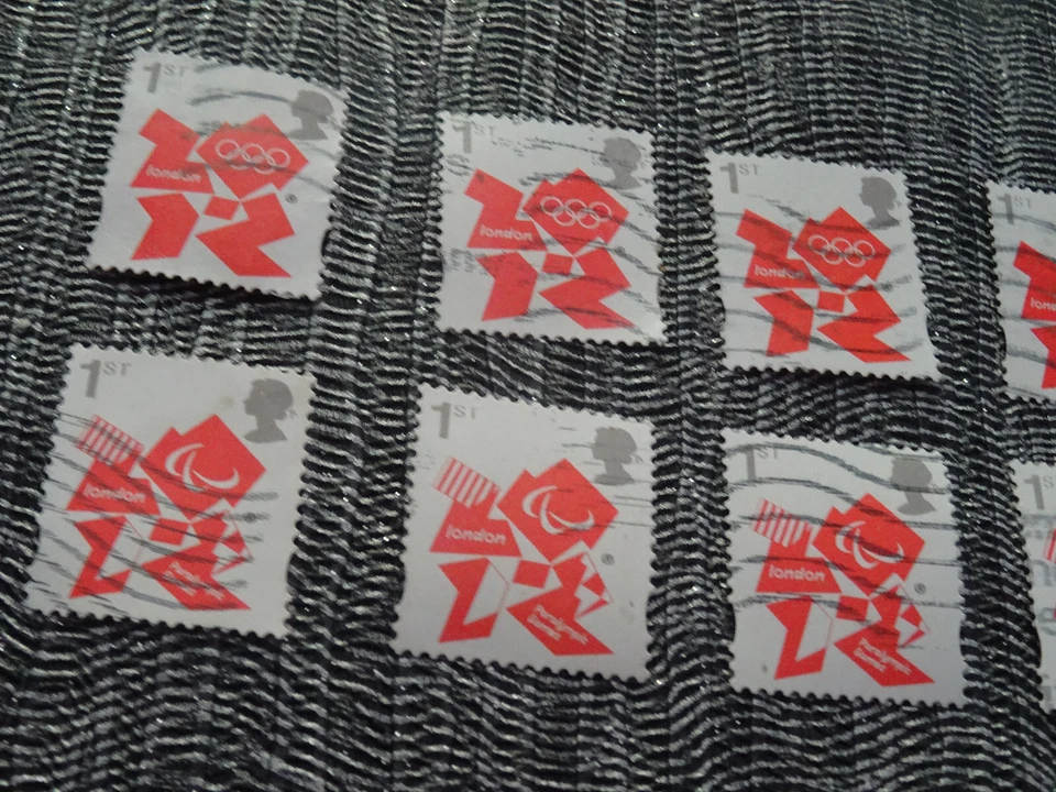 Stamps London 2012 Olympics + Paralympics GB 10 x used first class MB10 SG3251 - Image 2 of 4