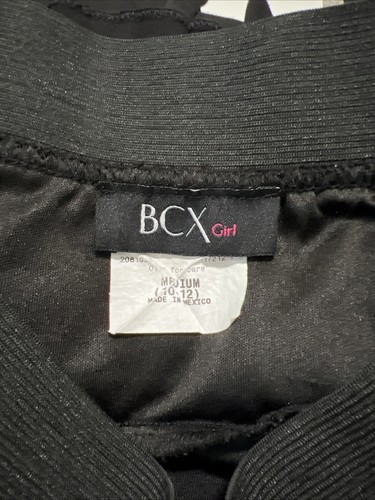 BCX GIRL Size M (10/12) Black Ruffled Layered Skirt Knit Comfy Stretch Girls - Picture 3 of 3