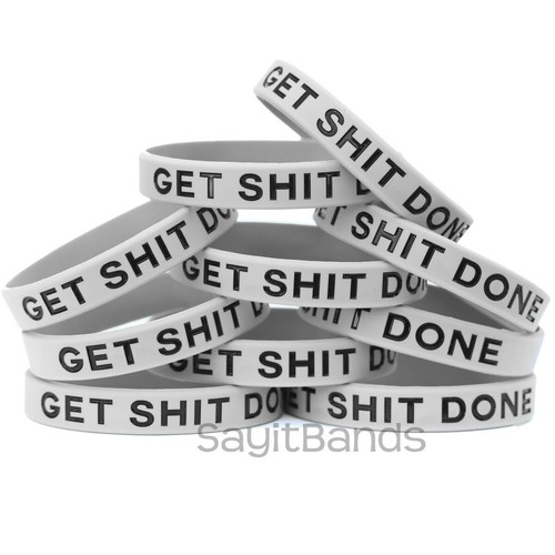 Conjunto de diseño de pulsera de silicona GET SH** DONE - Lote de pulsera al por mayor - Imagen 2 de 10