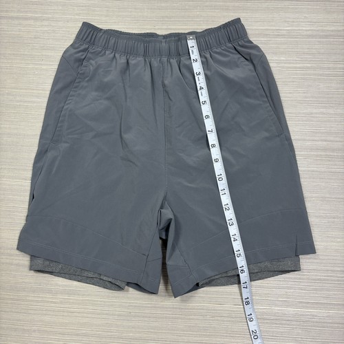 Nike Dri Fit Yoga 2-in-1 Training Shorts DM8522-084 Youth Boys Large Grey - Picture 11 of 11