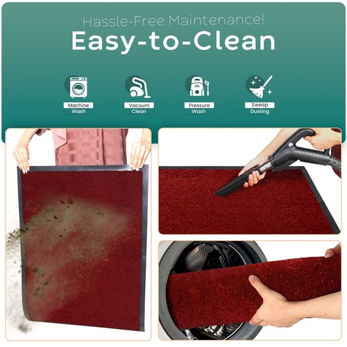 Door Mat Indoor Washable Dirt trapper Non Slip Rubber backing Outdoor Floor Rug - Picture 26 of 61