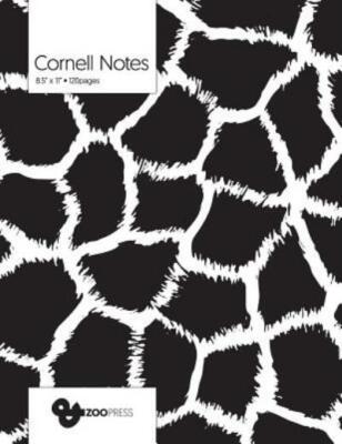Cornell Notes: B&W Giraffe Pattern Cover - Best Note Taking System For Stud...