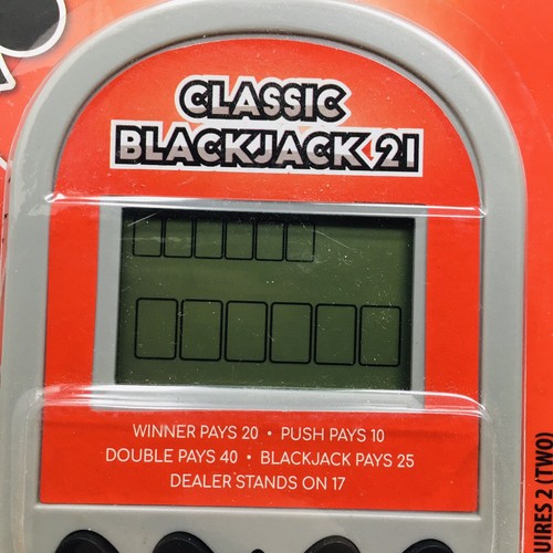 Classic Blackjack 21 Electronic Game Handheld Travel 2019 Large screen Sound NEW - Picture 5 of 5