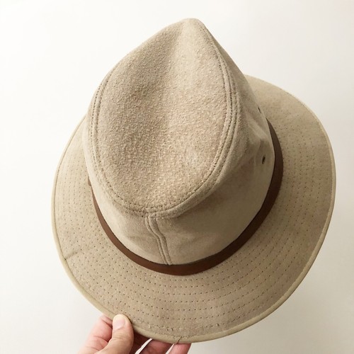 Hatquarters USA by Henschel Suede Fedora Hat w Brown Leather Band Fits 21" - Picture 5 of 10