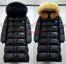 2024 Womens Winter Puffer Jacket Coat 90% Duck Down Jacket Real Fur Trim Parka
