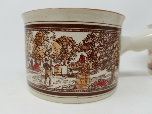 2 Watkins Almanac -August 1908 Apple Harvest- Soup Mug Cup Bowl Farm Life Decor - Picture 5 of 8