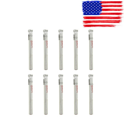 10pcs 6mm 1/4'' Inch Diamond Coated Core Drill Drills Bit Hole Saw Tile Glass New
