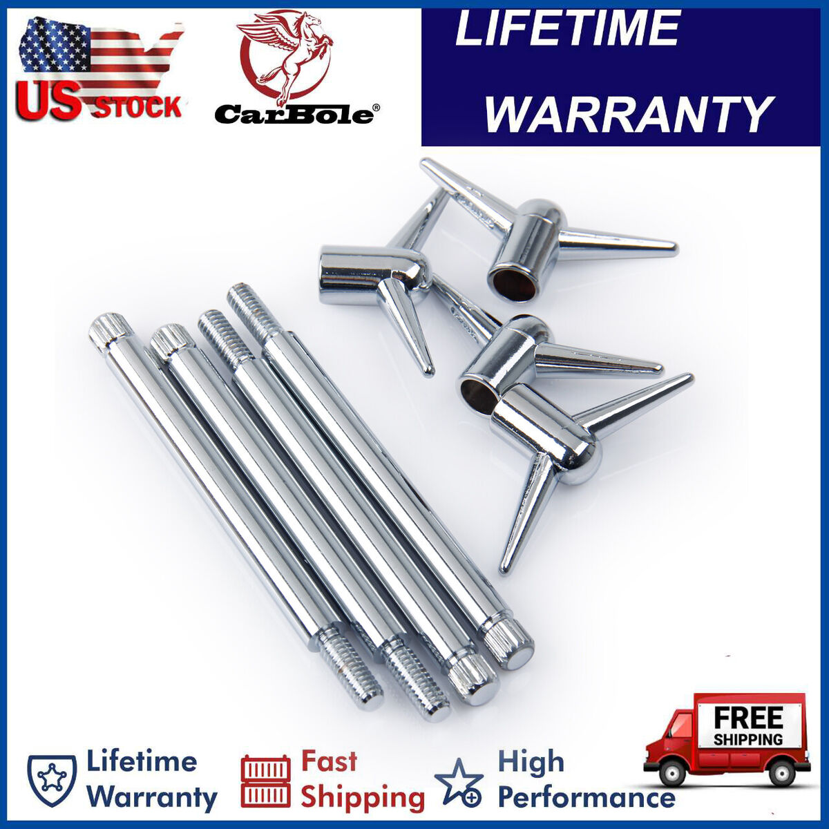 Proform Ford Valve Covers Wing Nuts Chrome 4-Pack Proform Ford Valve Covers Wing Nuts Chrome 4-Pack