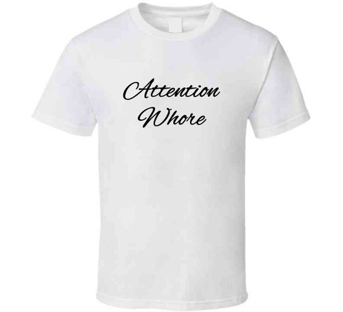 Attention Whore Funny Diva Gift Ladies T Shirt - 第 2/3 張圖片
