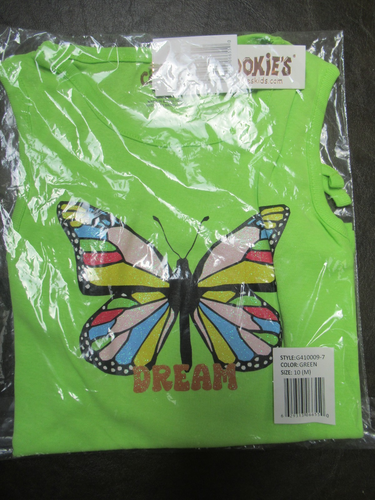 NWT! Girls Size 10 Butterfly Dream Shirt & Matching Hair Scrunchie! - Picture 6 of 9