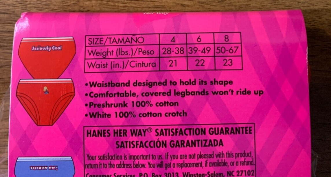 3 Pair Package Disney Lizzie McGuire Girls Bikini Panties Underwear