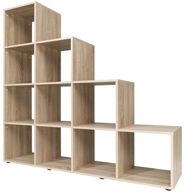 Step Storage Shelf Cube Wooden 10 6 Bo Bookcase Shelving Unit Oak Picture 13 Of