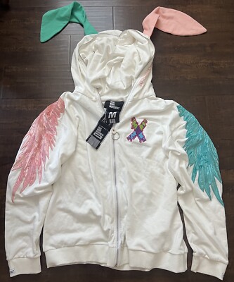 NWOT MOD WAVE MOVEMENT Rare Unisex Sweatshirt HOODIE Embroidered & Ears M L