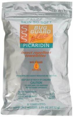 Avon~Skin So Soft Bug Guard Picaridin Towelettes, 8 Pack~ Exp 01/24