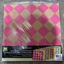 Making Memories Specialty Cardstock Neon Geometric  12x12 junk journal