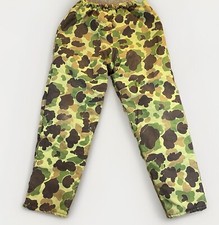 Vintage Cabela  s Camo Pants Sz M Nylon Elastic Waist Made in USA Frog Skin