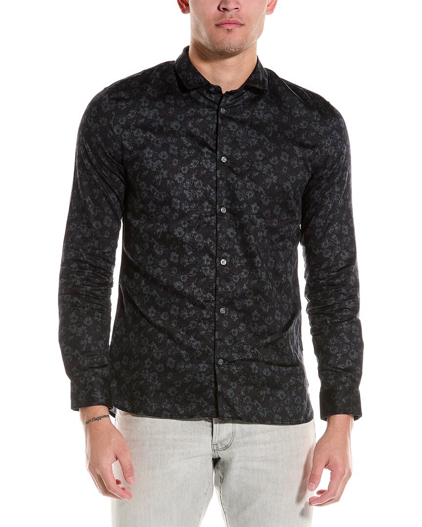 Спортивная рубашка John Varvatos Ross Slim Fit Мужская черная M 17190₽