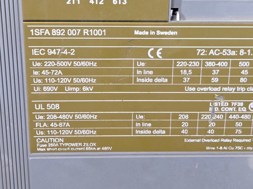 ABB PSS72/124-500F Softstarter FLOW Waterjet 1sfa 892 007 r1001 FAST SHIP!๐จโ
- Picture 4 of 20