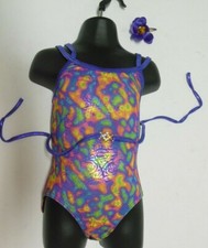 Print Foil Camisole Leotard Child sizes only Bright colors
