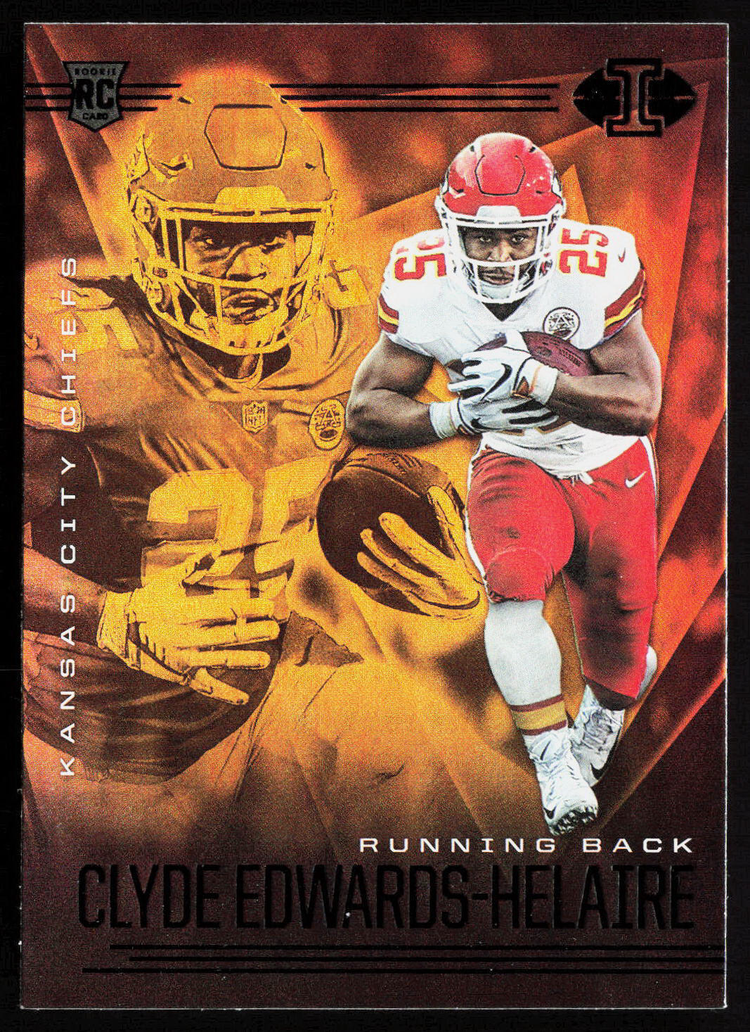 2020 Illusions Trophy Orange Clyde Edwards-Helaire #15 Rookie RC Chiefs