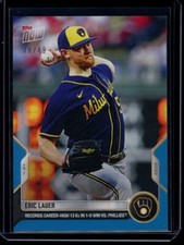 2022 Topps Now #93 Eric Lauer Blue Parallel Card #d 38/49