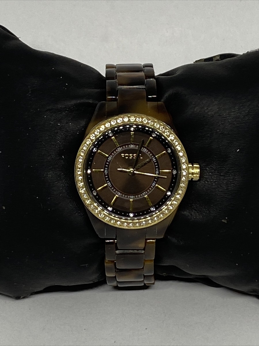 Fossil Women\'s Brown Resin Band Analog Dial Quartz Wrist Watch Fossil ES2795 Women main image 4