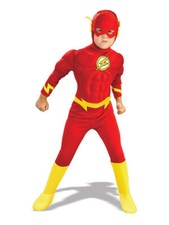 Child The Flash Muscle Chest Outfit Fancy Dress Costume Superheroes Kids Boys