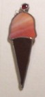 Ice Cream Cone Suncatcher Stain Glass  Hanging Window SunCatcher Wall Art Piece