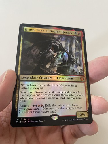 Kroxa, Titan Of Death’s Hunger *FOIL PROMO* MTG THB NM PW Stamp Combine Shipping - Picture 7 of 9