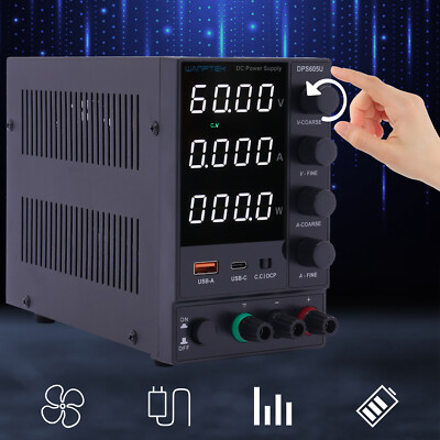 Wanptek DPS605U Regelbares DC Labornetzteil Netzteil 0-60V 0-5A Anschluß 300w